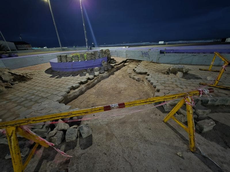 Habilitan el tránsito peatonal en la Rambla de Necochea tras reparaciones de urgencia