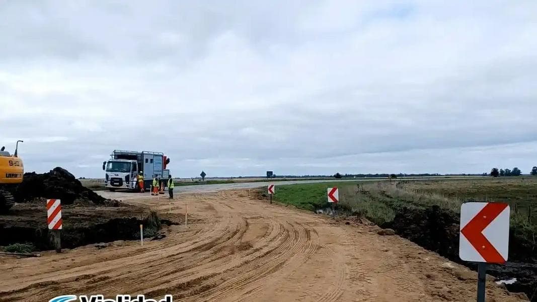 Restricción de velocidad en la Ruta Nacional 228 por un hundimiento en la calzada