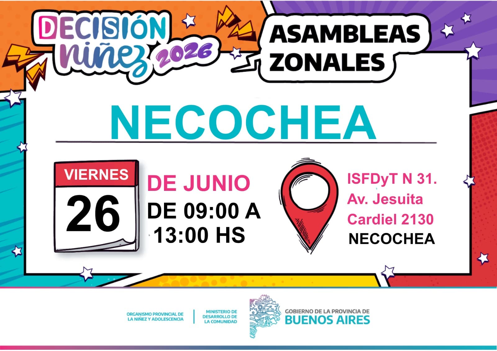 Necochea será sede de la Asamblea Zonal del programa Decisión Niñez