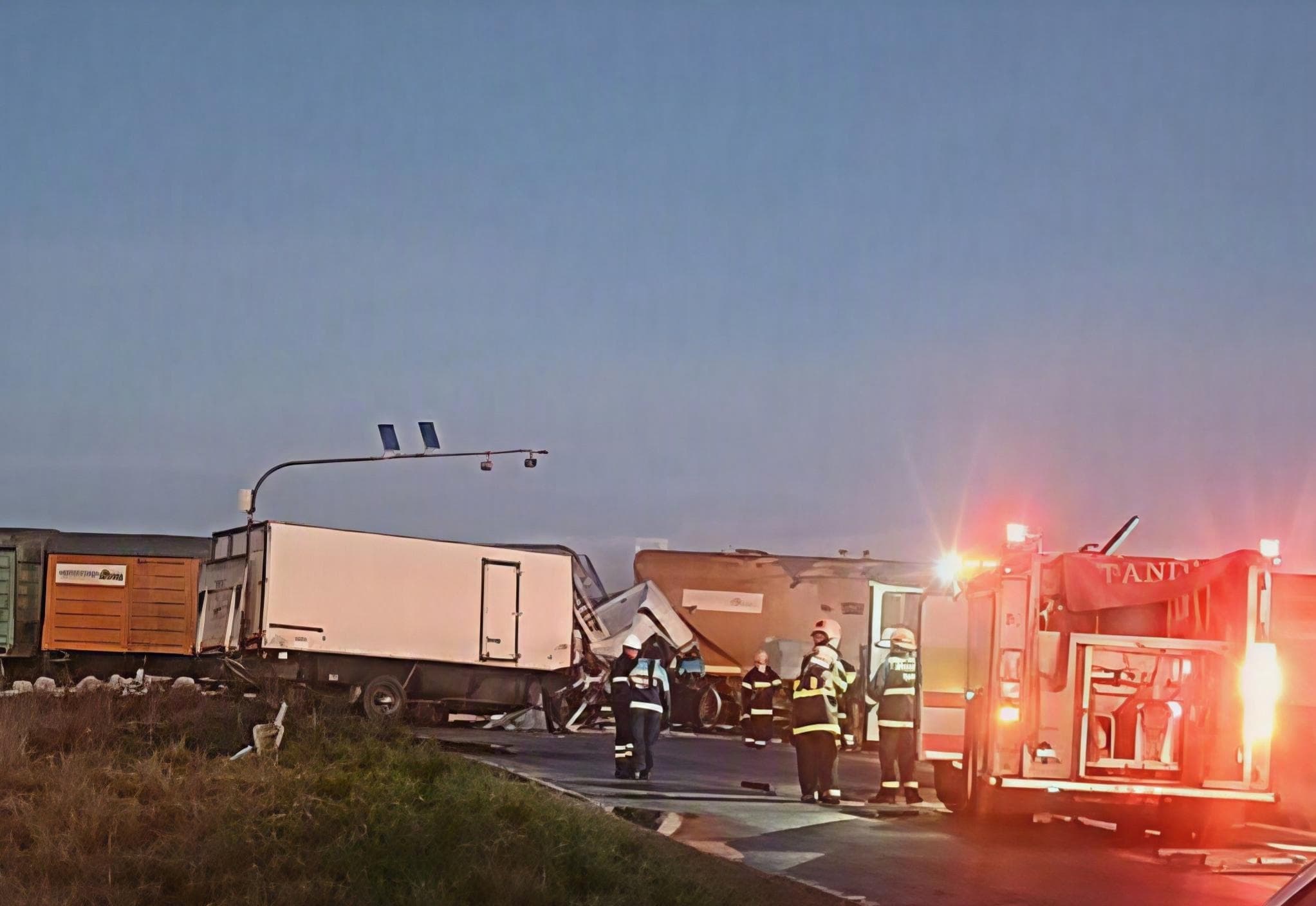 Impactante choque entre un tren y un camión en Tandil
