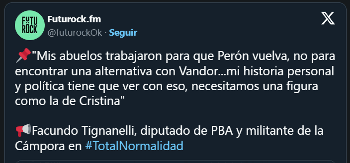 Desde la Cámpora comparan a Axel Kicillof con la figura de Vandor