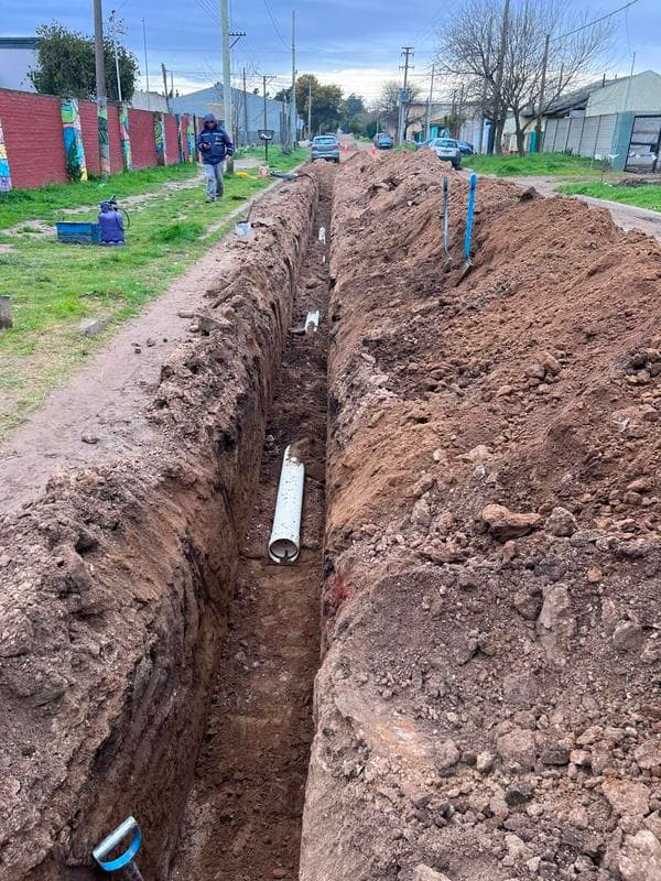 Finalizó la extensión de la colectora cloacal en Barrio Norte
