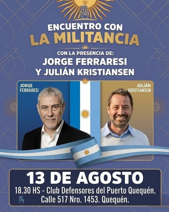 Jorge Ferraresi encabezará un encuentro político en Quequén