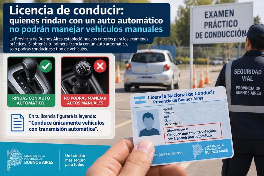 Una medida absurda: Nuevas licencias de conducir: el examen con caja automática limitará la habilitación a ese tipo de vehículos