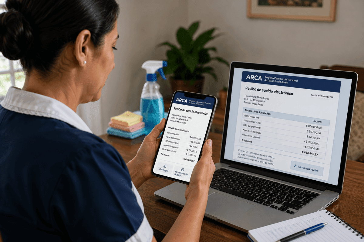 Cambian los recibos de sueldo para empleadas domésticas: ARCA habilitó la liquidación automática